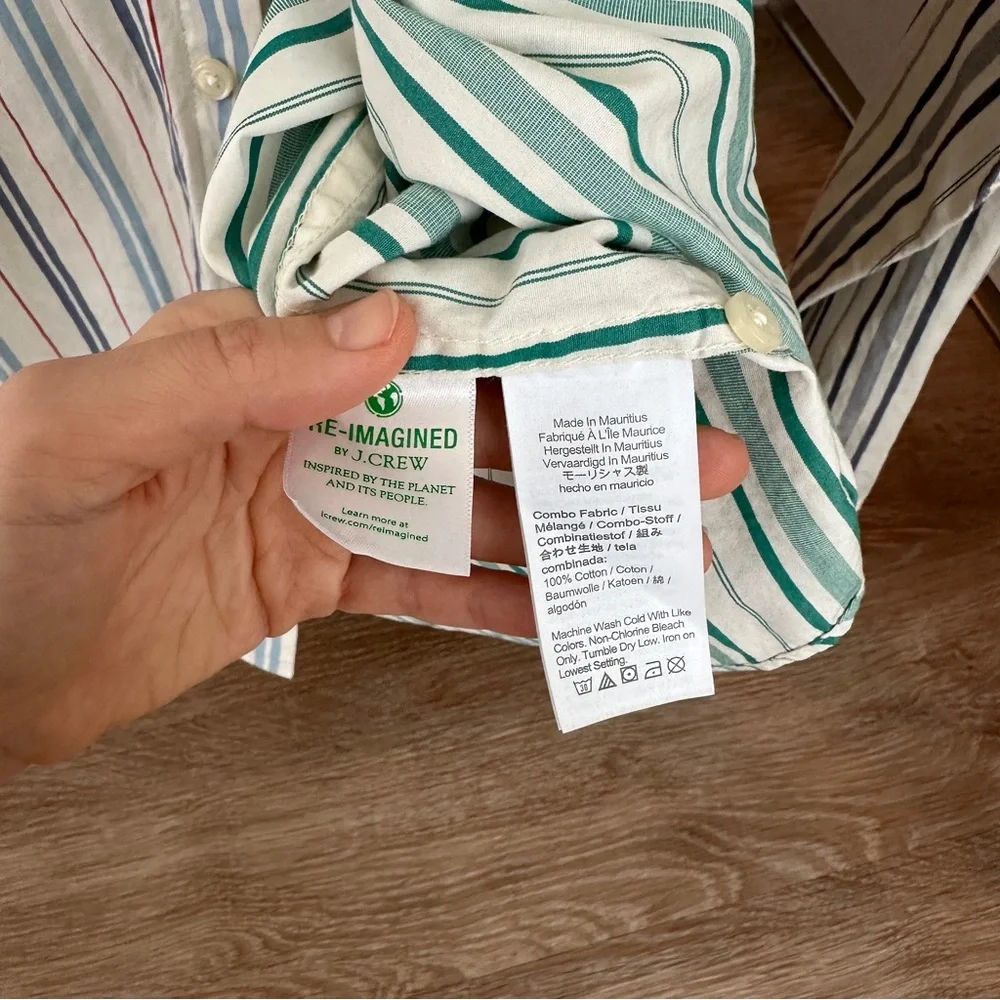 J. Crew Men’s Striped Organic Cotton poplin shirt